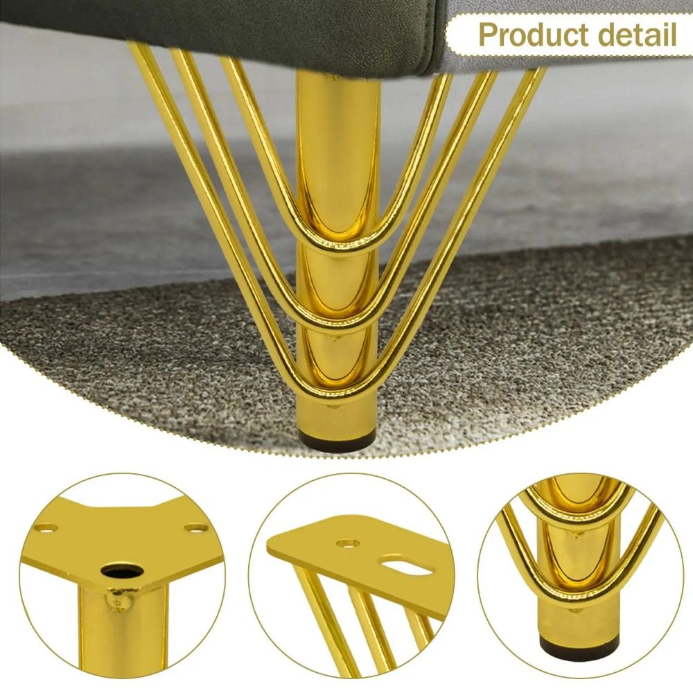Furniture Hardware Material - Pés de Móveis Dourados com Design