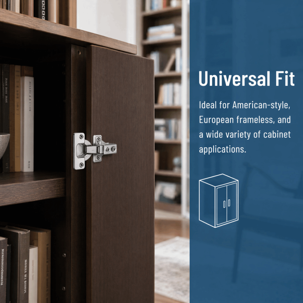 Soft Close Hinge - 2 Peças Dobradiça Oculta de Fechamento