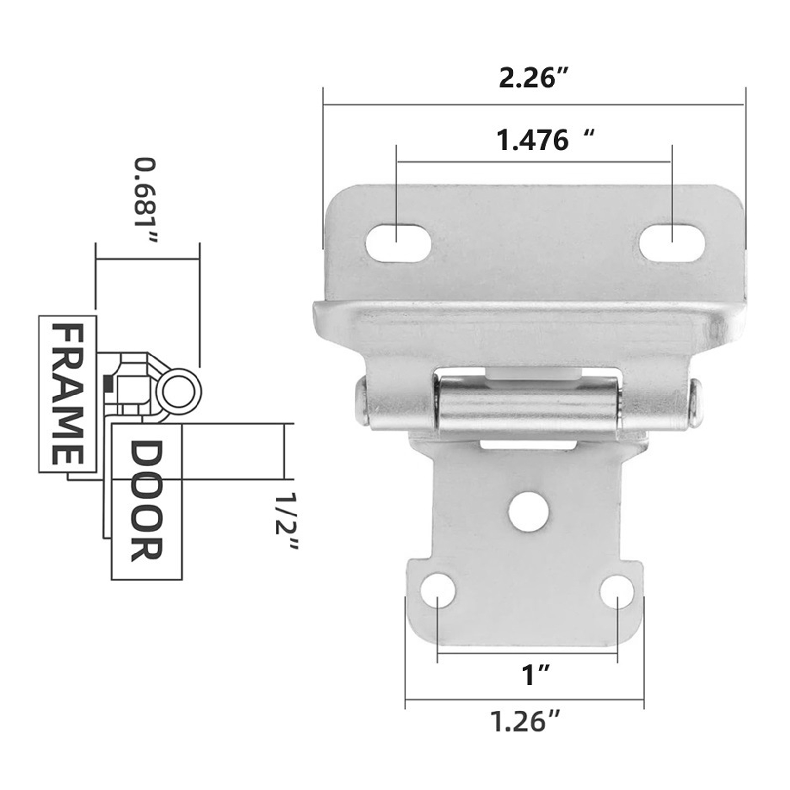 Dobradiça de porta metálica co - Cabinet Hinge Overlay avaliação e preço